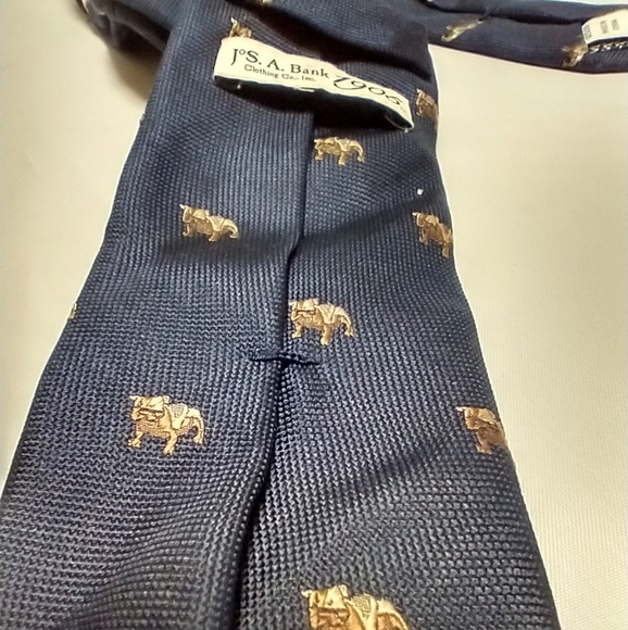 Silk Necktie with Bulldogs on a Navy background from Jos A Bank - Picture 8 of 15